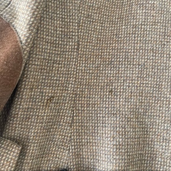 Harve Benard Vintage Brown 2 Button Elbow Patches Wool Sports Coat Blazer Size 6 - Picture 4 of 5